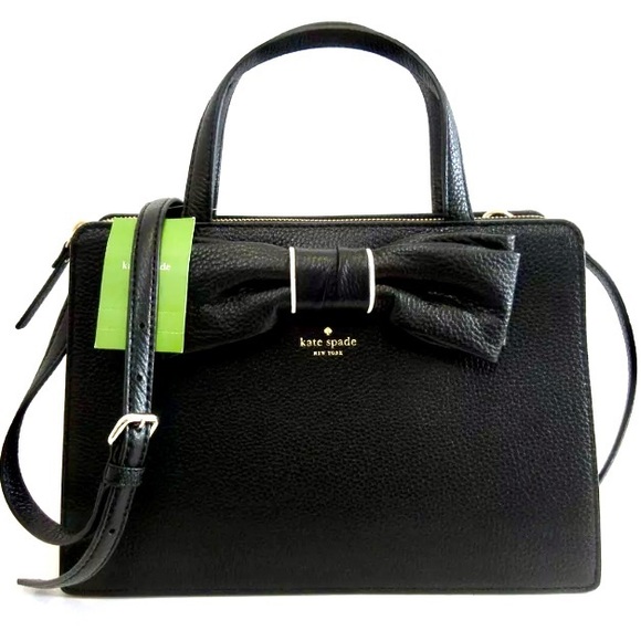 🆕 KATE SPADE♠️ Bow Lise Rosewood Place Black Purse - Picture 2 of 8
